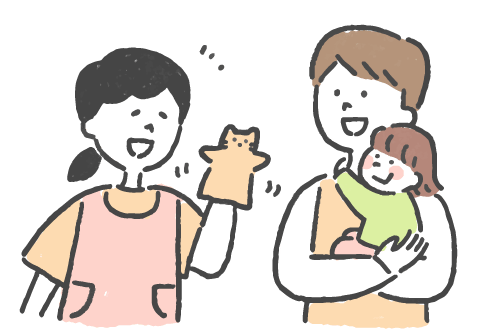 保育士と園児