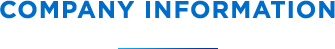 COMPANY INFORMATION
