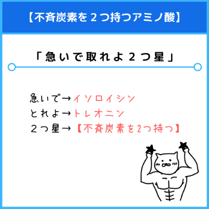 不斉炭素が2つあるアミノ酸