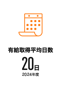 有給取得平均日数 20日 2022年度