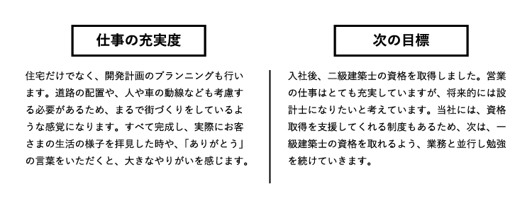 仕事の充実度 次の目標