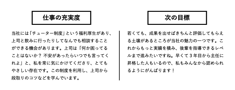 仕事の充実度 次の目標