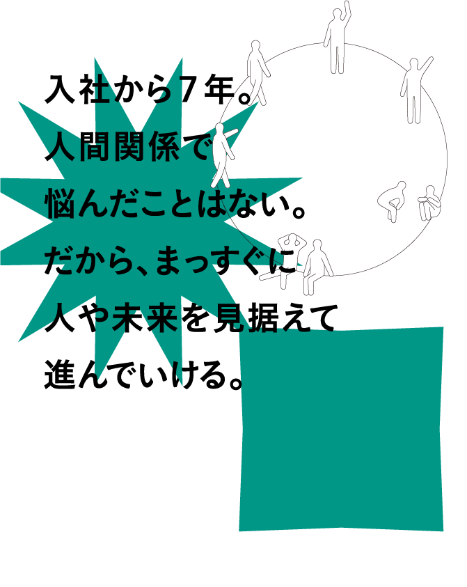 地域にやさしく、未来をほんとに考える、それができる会社で働けることが私の大きな誇りなんです。