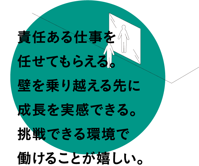 入社から4年。人間関係で悩んだことはない、だから、まっすぐに人や地域を見据えていけるのだと思う。