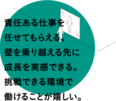 入社から4年。人間関係で悩んだことはない、だから、まっすぐに人や地域を見据えていけるのだと思う。