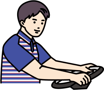仕事をしているドライバー