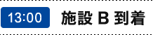 13:00 施設B到着