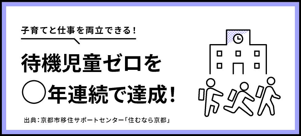 子育てと仕事を両立できる!待機児童ゼロを◯年連続で達成!