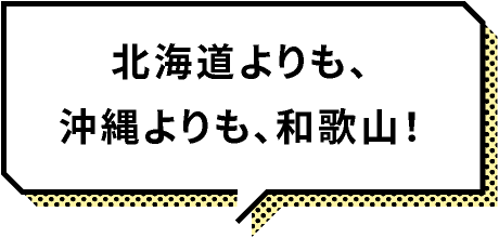 沖縄よりも、京都よりも、和歌山！