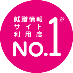 就職情報サイト利用度No.1※